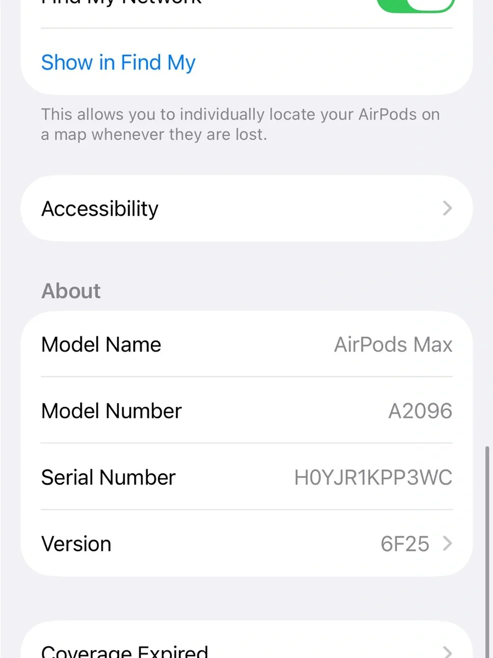 Apple AirPod max. Silver. Used.
